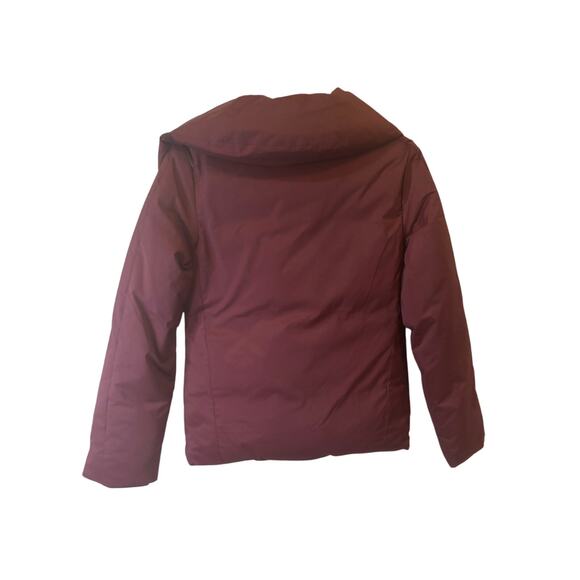 Whitesky Assymetrical Zip Maroon Goose Down Ski Winter Jacket NWT Size XXS - Picture 5 of 7